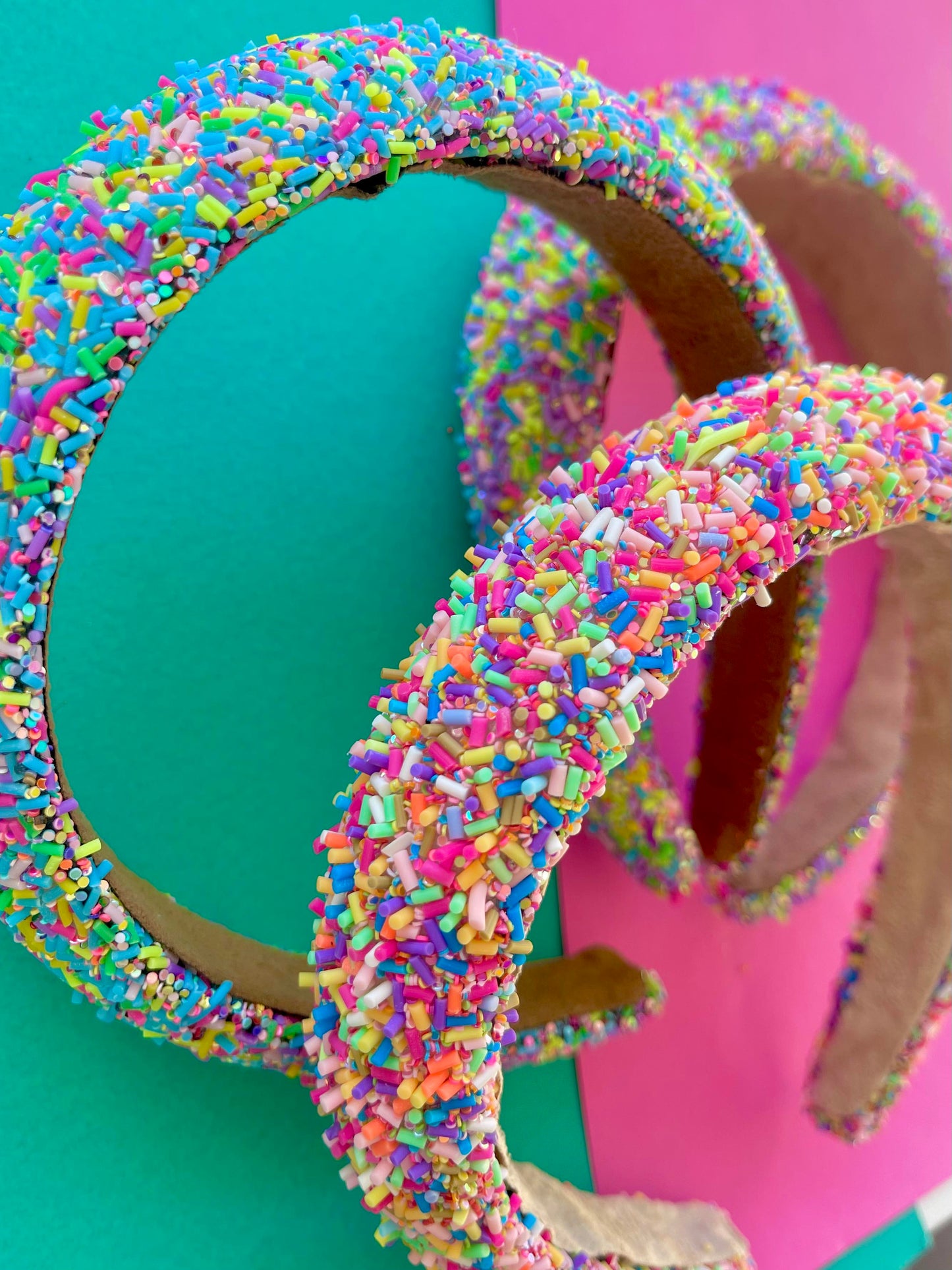 RAINBOW SPRINKLE HEADBAND BLUE