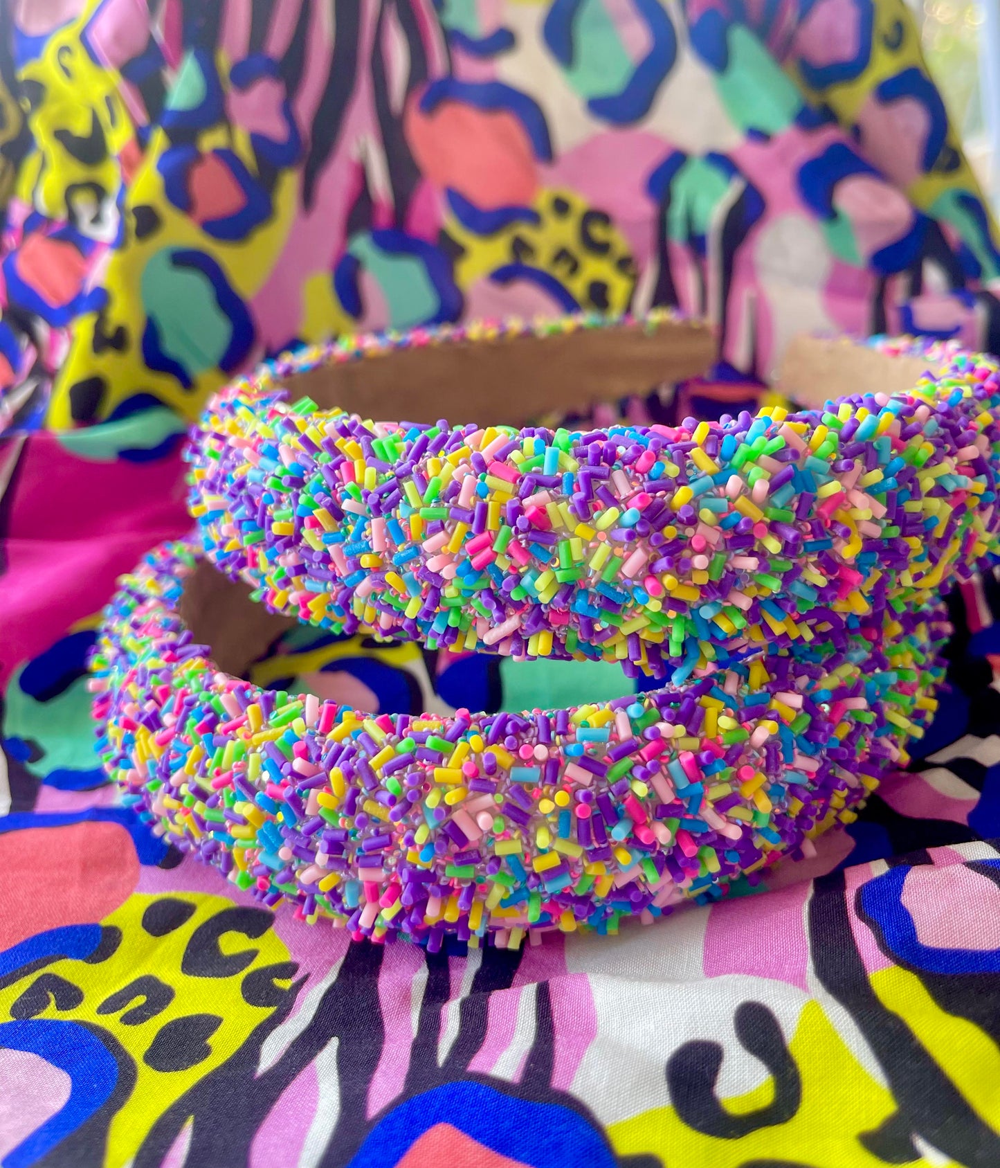 RAINBOW SPRINKLE HEADBAND PURPLE