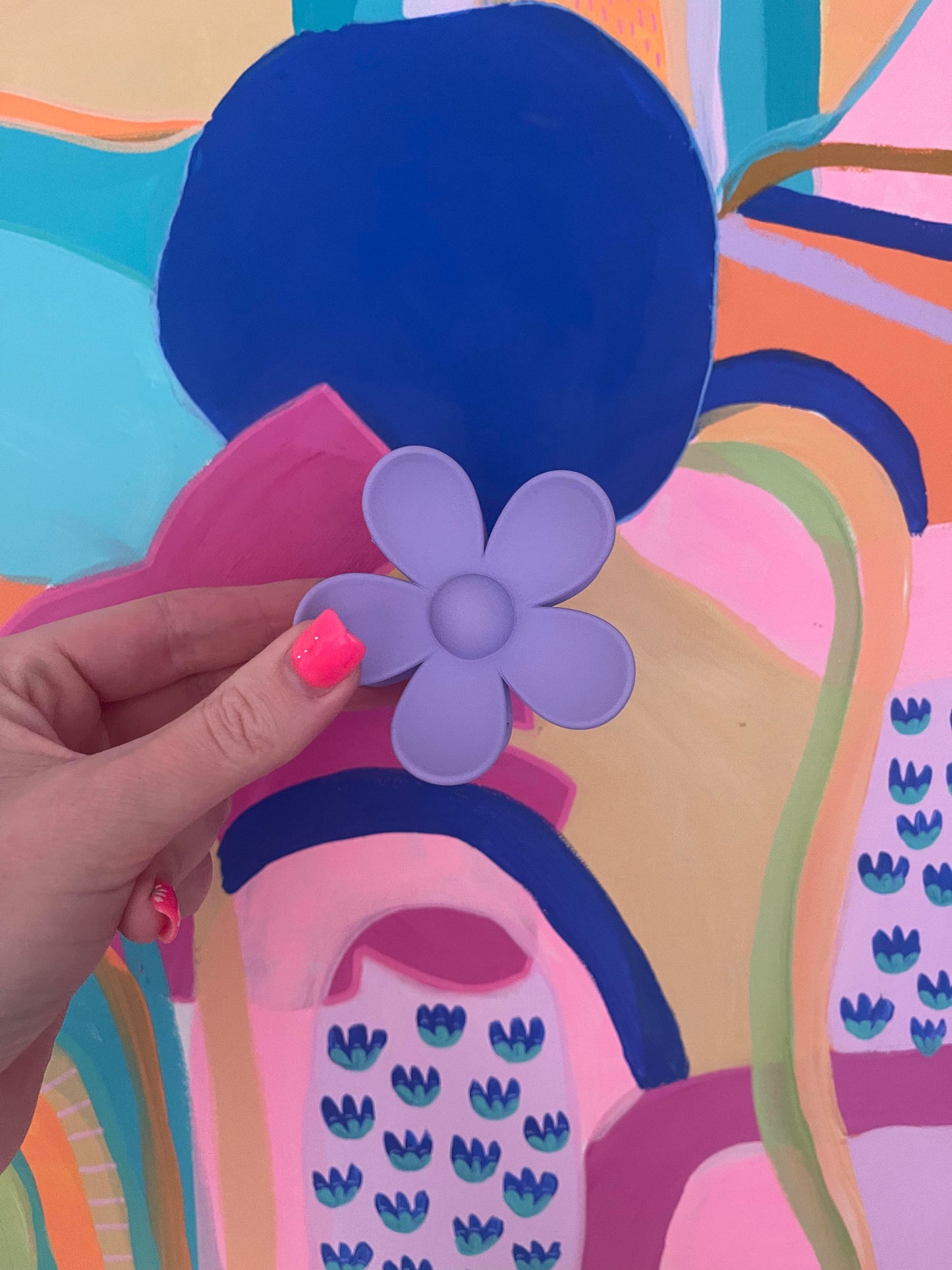 PURPLE FLOWER CLIP